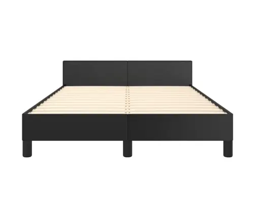 Lovos Rėmas Be Čiužinio, Juodas, 120X190cm Dirbt. Oda