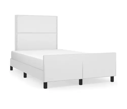 Lovos Rėmas Be Čiužinio, Baltas, 120X190cm Dirbt. Oda