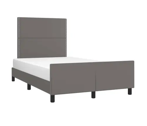 Lovos Rėmas Be Čiužinio, Pilka, 120X190cm Dirbt. Oda