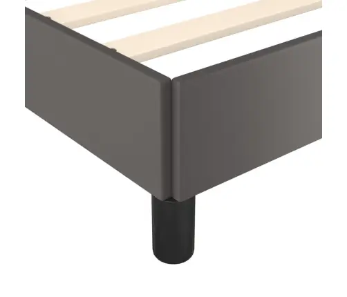 Gultas Rāmis Bez Matrača Pelēks 120X190 Cm Mākslīgā Āda Vidaxl