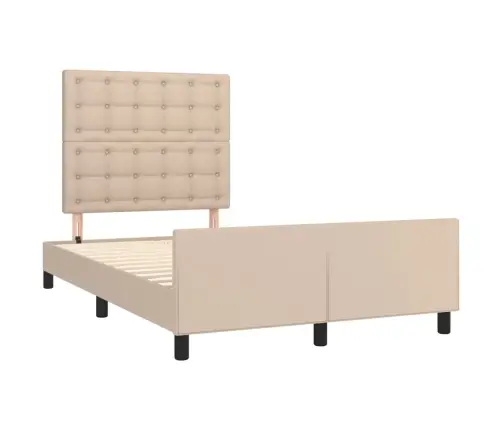 Gultas Rāmis Bez Matrača Kapučīno 120X190 Cm Mākslīgā Āda Vidaxl