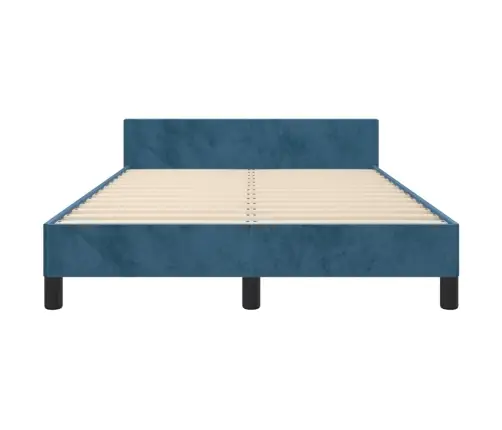 Voodiraam Ilma Madratsiga Tumesinine 120X190 Cm Samet