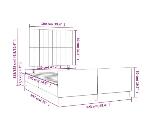 Gultas Rāmis Bez Matrača Tumši Zaļš 120X190 Cm Samts Vidaxl