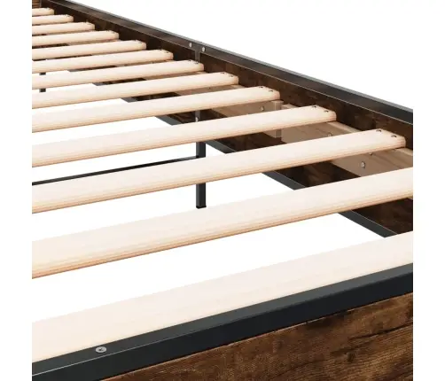 Lovos Rėmas, Dūminio Ąžuolo, 90X200cm Mediena Ir Metalas