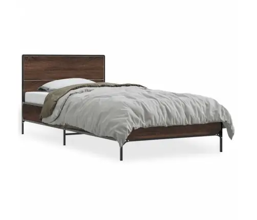 Lovos Rėmas, Rudas Ąžuolo, 75X190cm Apdirbta Mediena/Metalas