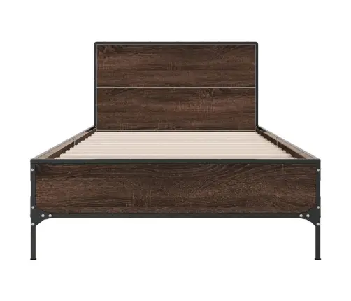 Lovos Rėmas, Rudas Ąžuolo, 75X190cm Apdirbta Mediena/Metalas