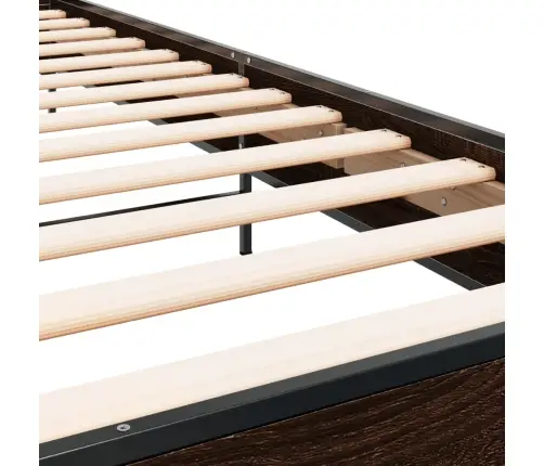 Lovos Rėmas, Rudas Ąžuolo, 75X190cm Apdirbta Mediena/Metalas