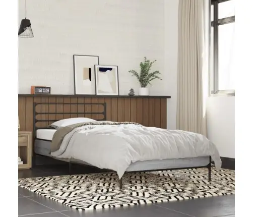 Lovos Rėmas, Pilkas Ąžuolo, 100X200cm Apdirbta Mediena/Metalas