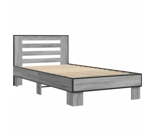 Lovos Rėmas, Pilkas Ąžuolo, 100X200cm Apdirbta Mediena/Metalas