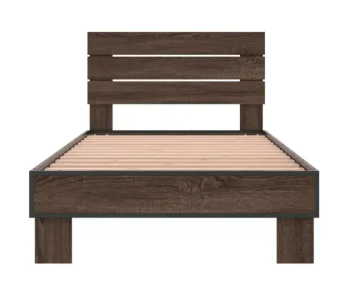 Lovos Rėmas, Rudas Ąžuolo, 100X200cm Apdirbta Mediena/Metalas