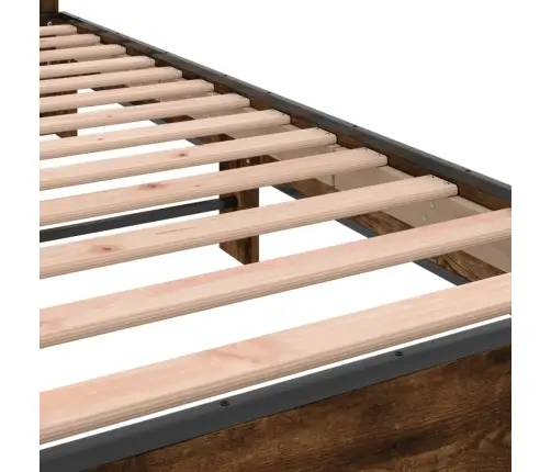 Lovos Rėmas, Dūminio Ąžuolo, 75X190cm Apdirbta Mediena/Metalas