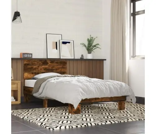 Lovos Rėmas, Dūminio Ąžuolo, 75X190cm Apdirbta Mediena/Metalas