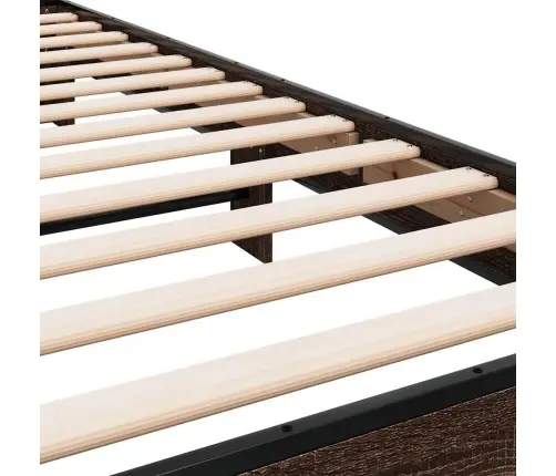 Lovos Rėmas, Rudas Ąžuolo, 90X190cm Apdirbta Mediena/Metalas