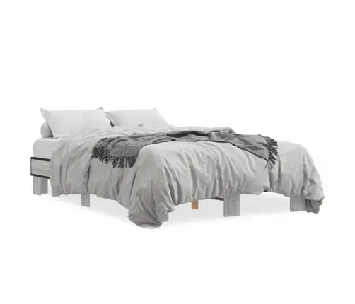 Lovos Rėmas, Pilkas Ąžuolo, 120X200cm Apdirbta Mediena/Metalas