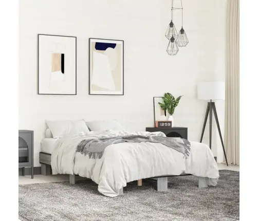 Lovos Rėmas, Pilkas Ąžuolo, 120X200cm Apdirbta Mediena/Metalas