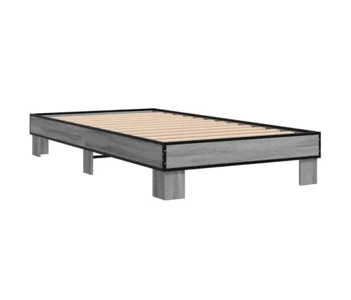 Lovos Rėmas, Pilkas Ąžuolo, 90X200cm Apdirbta Mediena/Metalas