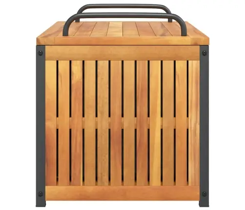 Āra Spilvenu Kaste, 85X45X45/53 Cm, Akācijas Masīvkoks, Tērauds Vidaxl