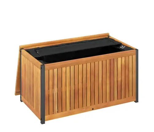 Āra Spilvenu Kaste, 85X45X45/53 Cm, Akācijas Masīvkoks, Tērauds Vidaxl