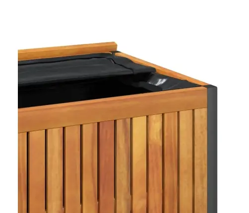 Āra Spilvenu Kaste, 85X45X45/53 Cm, Akācijas Masīvkoks, Tērauds Vidaxl