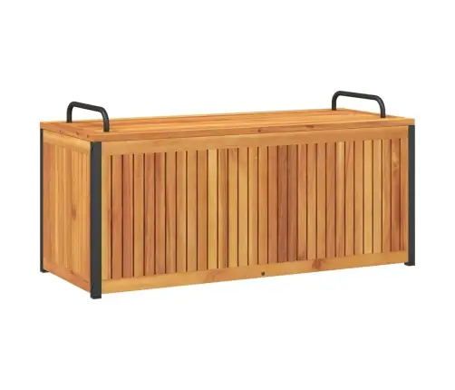 Āra Spilvenu Kaste 110X45X42/53 Cm Akācijas Masīvkoks Tērauds Vidaxl Āra Spilvenu Kaste 110X45X42/53 Cm Akācijas Masīvkoks Tērauds Vidaxl