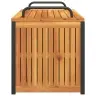 Āra Spilvenu Kaste 110X45X42/53 Cm Akācijas Masīvkoks Tērauds Vidaxl Āra Spilvenu Kaste 110X45X42/53 Cm Akācijas Masīvkoks Tērauds Vidaxl