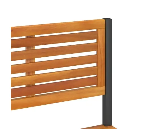 Dārza Galds, 90X50X110 Cm, Akācijas Masīvkoks, Tērauds Vidaxl