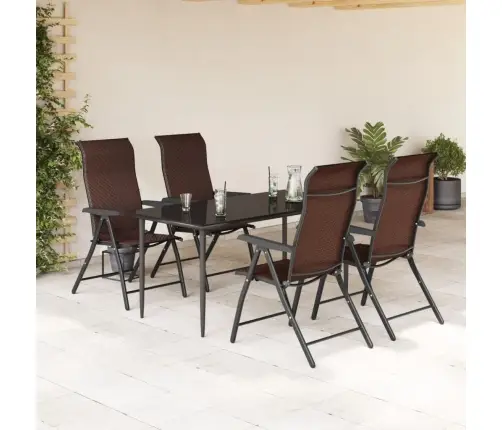 Saliekami Dārza Krēsli, 4. Gab., Brūna Pe Rotangpalma Vidaxl