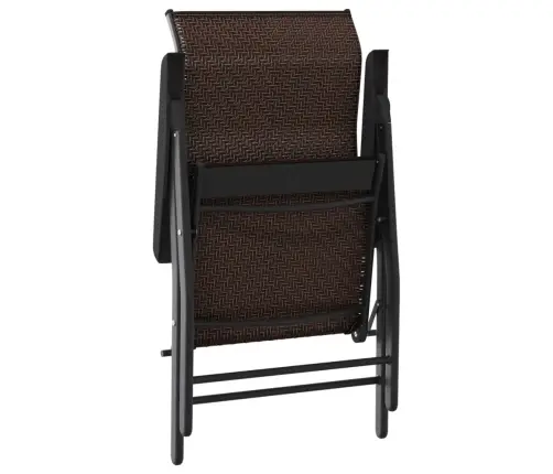 Saliekami Dārza Krēsli, 4. Gab., Brūna Pe Rotangpalma Vidaxl