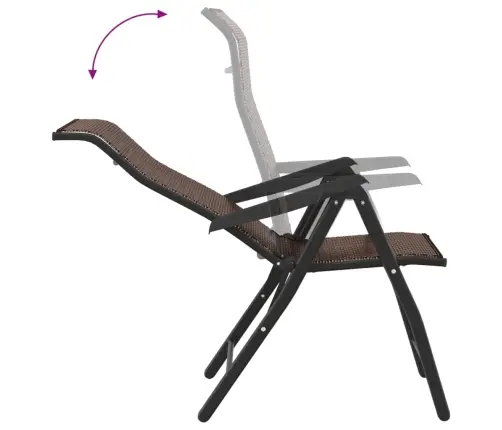 Saliekami Dārza Krēsli, 4. Gab., Brūna Pe Rotangpalma Vidaxl