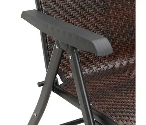 Saliekami Dārza Krēsli, 4. Gab., Brūna Pe Rotangpalma Vidaxl