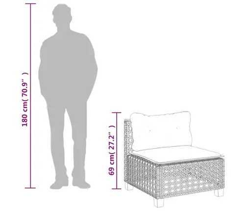 7-Daļīgs Dārza Dīvāna Komplekts, Matrači, Bēša Pe Rotangpalma Vidaxl