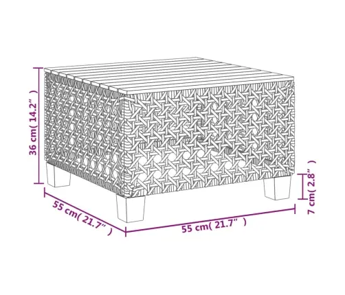 8-Osaline Aiadiivani Komplekt Patjadega, Hall, Polürotang
