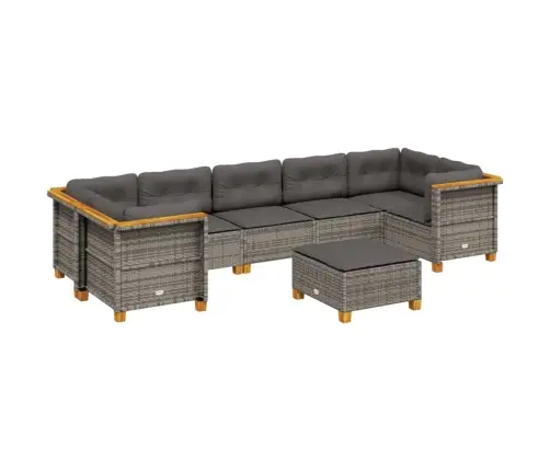 8-Osaline Aiadiivani Komplekt Patjadega, Hall, Polürotang