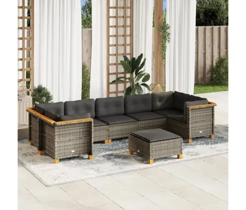 8-Osaline Aiadiivani Komplekt Patjadega, Hall, Polürotang