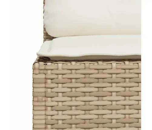 8-Daļīgs Dārza Dīvāna Komplekts, Matrači, Bēša Pe Rotangpalma Vidaxl