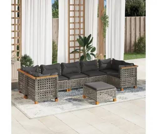 8-Osaline Aiadiivani Komplekt Patjadega, Hall, Polürotang