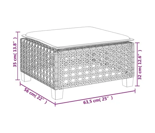 8-Daļīgs Dārza Dīvāna Komplekts, Matrači, Bēša Pe Rotangpalma Vidaxl