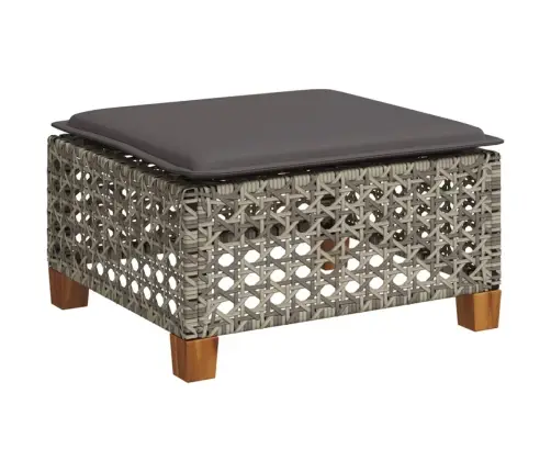 4-Daļīgs Dārza Dīvāna Komplekts Ar Matračiem, Pelēks Pe Pinums Vidaxl