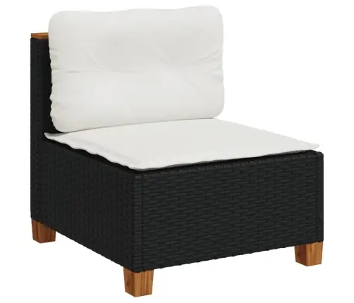 5-Osaline Aiadiivanikomplekt Patjadega, Must, Polürotang