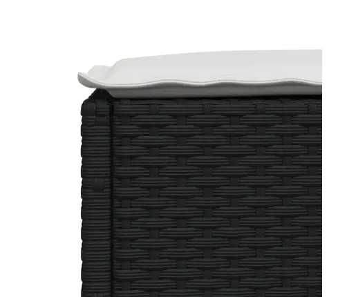 5-Osaline Aiadiivanikomplekt Patjadega, Must, Polürotang