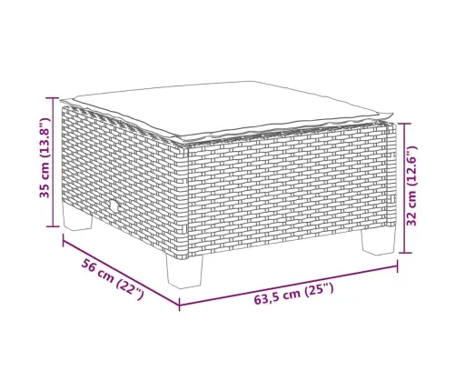 5-Osaline Aiadiivani Komplekt Patjadega, Beež, Polürotang