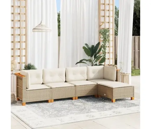 5-Osaline Aiadiivani Komplekt Patjadega, Beež, Polürotang