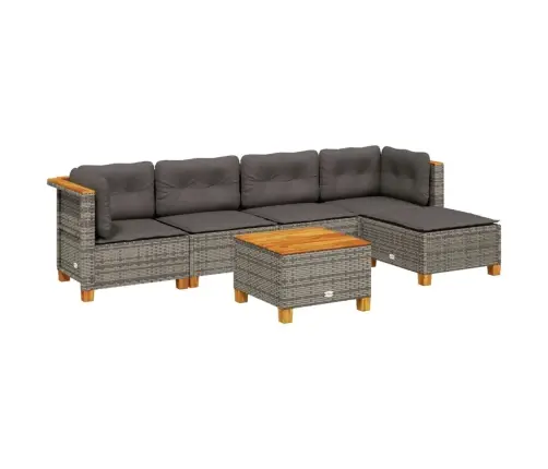 6-Osaline Aiadiivani Komplekt Patjadega, Hall, Polürotang