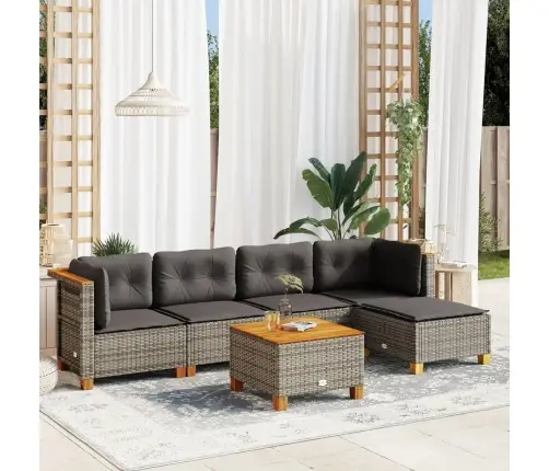 6-Osaline Aiadiivani Komplekt Patjadega, Hall, Polürotang