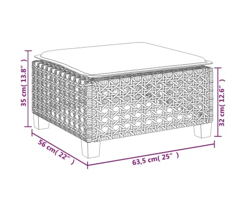 6-Daļīgs Dārza Dīvāna Komplekts, Matrači, Melna Pe Rotanpalma Vidaxl