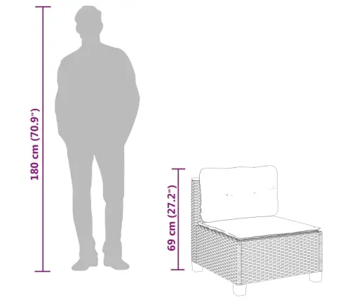 4-Daļīgs Dārza Dīvāna Komplekts Ar Matračiem, Pelēks Pe Pinums Vidaxl