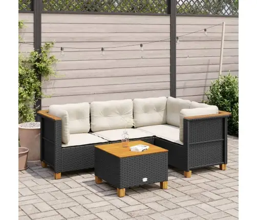 5-Daļīgs Dārza Dīvāna Komplekts Ar Matračiem, Pe Rotangpalma Vidaxl