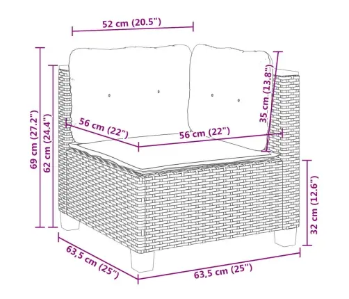 5-Daļīgs Dārza Dīvāna Komplekts, Matrači, Bēša Pe Rotangpalma Vidaxl