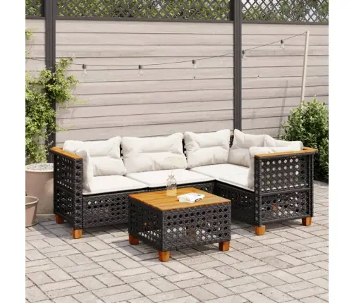 5-Daļīgs Dārza Dīvāna Komplekts Ar Matračiem, Pe Rotangpalma Vidaxl 5-Daļīgs Dārza Dīvāna Komplekts Ar Matračiem, Pe Rotangpalma Vidaxl