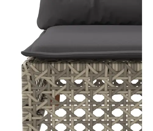 Sofos Komplektas Su Pagalvėlėmis, 5 Dalių, Pilkas, Poliratanas